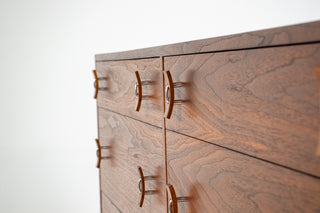 Stanley Young Walnut 6 drawer Dresser by Glenn of California