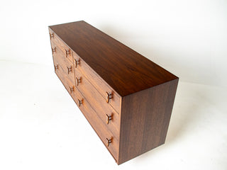 Stanley Young Walnut 6 drawer Dresser by Glenn of California