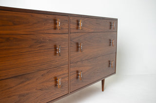 Stanley Young Walnut 6 drawer Dresser by Glenn of California