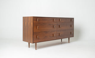 Stanley Young Walnut 6 drawer Dresser by Glenn of California