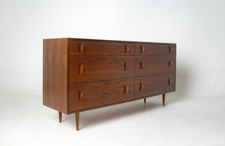 Stanley Young Walnut 6 drawer Dresser by Glenn of California