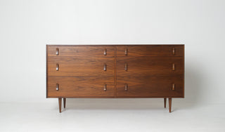 Stanley Young Walnut 6 drawer Dresser by Glenn of California