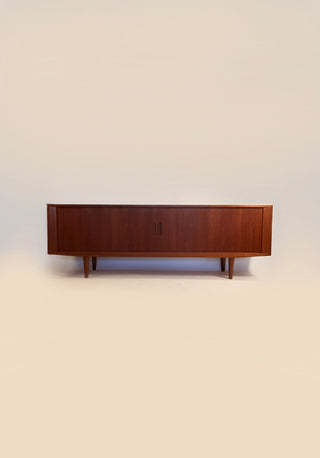 Poul Hundevad Danish Teak Credenza with Tambour Doors