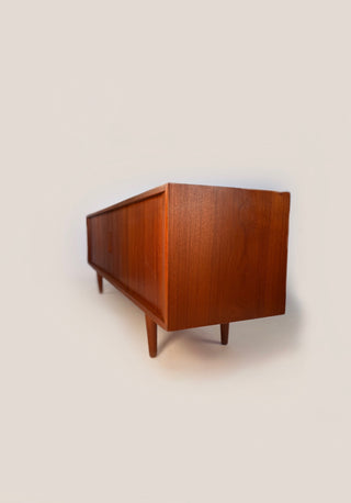 Poul Hundevad Danish Teak Credenza with Tambour Doors