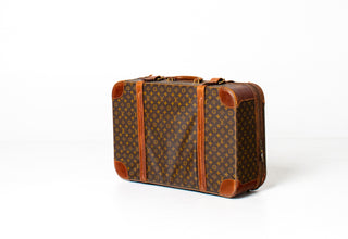 Vintage Louis Vuitton Monogram Canvas Suitcases – Set of Two with Original Saks Fifth Avenue Louis Vuitton Catalog