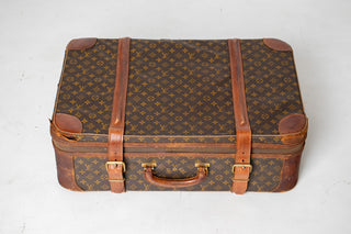 Vintage Louis Vuitton Monogram Canvas Suitcases – Set of Two with Original Saks Fifth Avenue Louis Vuitton Catalog