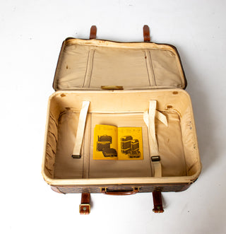 Vintage Louis Vuitton Monogram Canvas Suitcases – Set of Two with Original Saks Fifth Avenue Louis Vuitton Catalog
