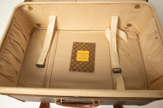 Vintage Louis Vuitton Monogram Canvas Suitcases – Set of Two with Original Saks Fifth Avenue Louis Vuitton Catalog