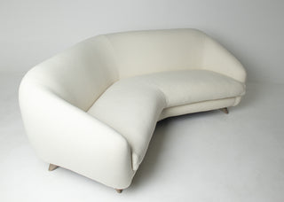 Vladimir Kagan Tangent Sofa for Preview in Terra Wool