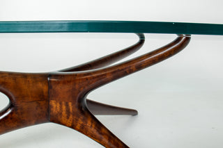 Rare Vladimir Kagan Tri-Symmetric Walnut Coffee Table