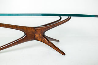Rare Vladimir Kagan Tri-Symmetric Walnut Coffee Table