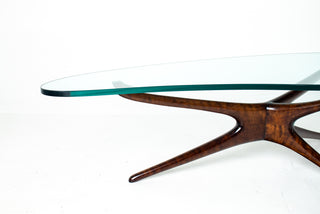 Rare Vladimir Kagan Tri-Symmetric Walnut Coffee Table