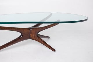 Rare Vladimir Kagan Tri-Symmetric Walnut Coffee Table