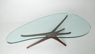Rare Vladimir Kagan Tri-Symmetric Walnut Coffee Table