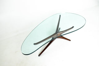 Rare Vladimir Kagan Tri-Symmetric Walnut Coffee Table