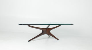 Rare Vladimir Kagan Tri-Symmetric Walnut Coffee Table