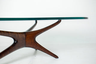 Rare Vladimir Kagan Tri-Symmetric Walnut Coffee Table