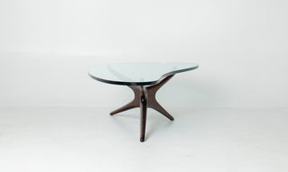Rare Vladimir Kagan Tri-Symmetric Walnut Coffee Table