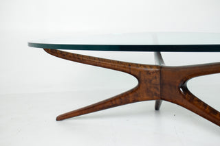 Rare Vladimir Kagan Tri-Symmetric Walnut Coffee Table