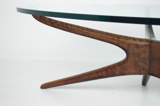 Rare Vladimir Kagan Tri-Symmetric Walnut Coffee Table