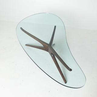 Rare Vladimir Kagan Tri-Symmetric Walnut Coffee Table