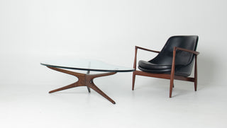 Rare Vladimir Kagan Tri-Symmetric Walnut Coffee Table