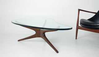 Rare Vladimir Kagan Tri-Symmetric Walnut Coffee Table
