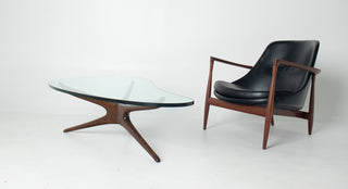 Rare Vladimir Kagan Tri-Symmetric Walnut Coffee Table