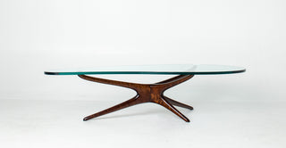 Rare Vladimir Kagan Tri-Symmetric Walnut Coffee Table
