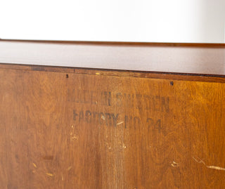 William Hinn Sculpted Walnut 8 Drawer Dresser, Made in Sweden, Circa 1950s