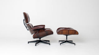 3rd Generation Eames Lounge Chair in Brazilian Rosewood and Oxblood Leather by Herman Miller