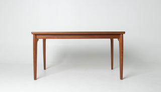 Johannes Andersen Danish Modern Teak Draw Leaf Dining Table