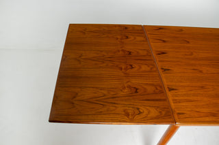 Johannes Andersen Danish Modern Teak Draw Leaf Dining Table