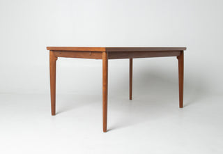 Johannes Andersen Danish Modern Teak Draw Leaf Dining Table