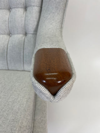 Hans Wegner Papa Bear Chair and Ottoman by AP Stolen circa 1950's